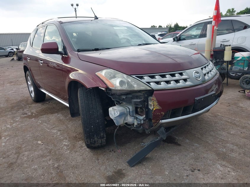 2006 Nissan Murano VIN JN8AZ08W16W539000 IAAI salvage auction — FRONT END, Clear (Oklahoma), sold $800 on 2026-07-08 (photo 1)