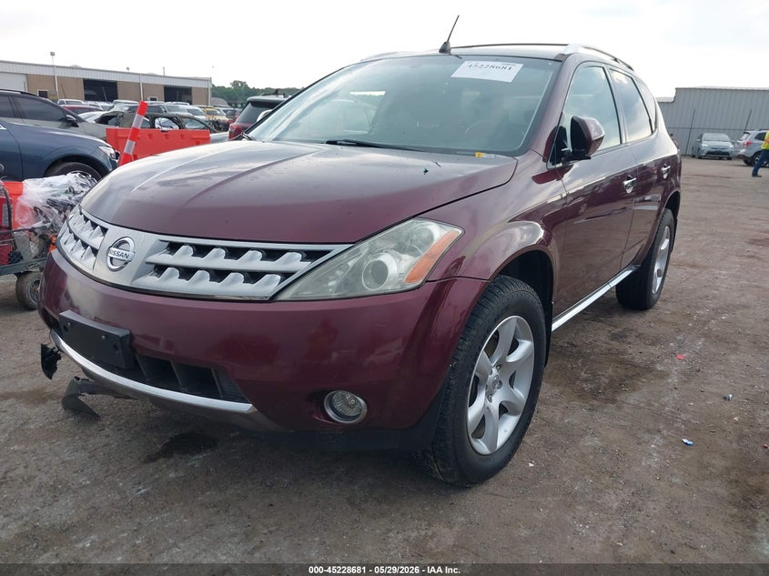 2006 Nissan Murano VIN JN8AZ08W16W539000 IAAI salvage auction — FRONT END, Clear (Oklahoma), sold $800 on 2026-07-08 (photo 2)