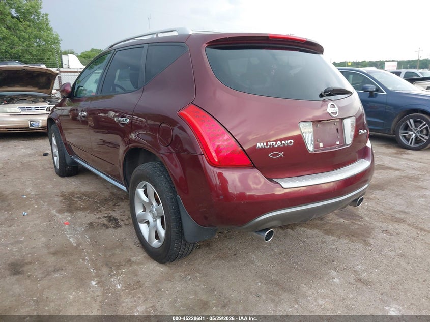 2006 Nissan Murano VIN JN8AZ08W16W539000 IAAI salvage auction — FRONT END, Clear (Oklahoma), sold $800 on 2026-07-08 (photo 3)