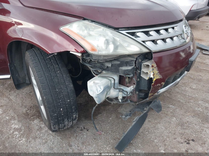 2006 Nissan Murano VIN JN8AZ08W16W539000 IAAI salvage auction — FRONT END, Clear (Oklahoma), sold $800 on 2026-07-08 (photo 6)
