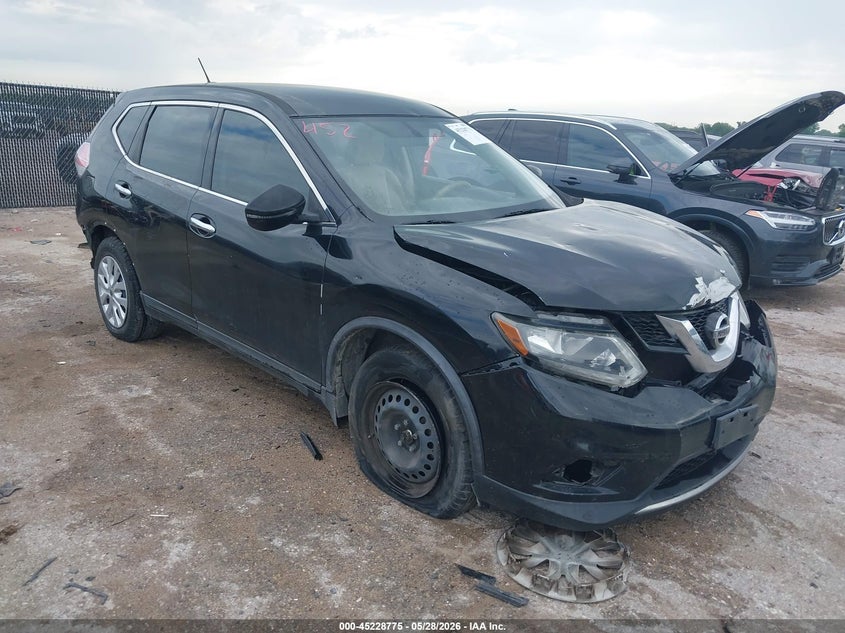 2015 Nissan Rogue VIN KNMAT2MVXFP539738 IAAI salvage auction — FRONT & REAR, Salvage (Texas), sold $1,000 on 2026-07-07 (photo 1)