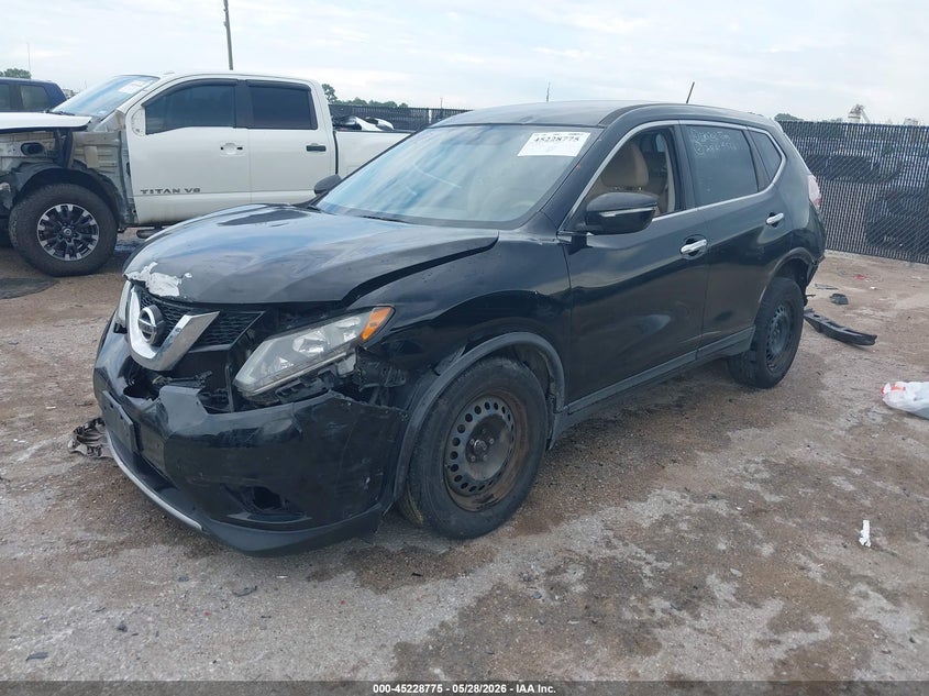 2015 Nissan Rogue VIN KNMAT2MVXFP539738 IAAI salvage auction — FRONT & REAR, Salvage (Texas), sold $1,000 on 2026-07-07 (photo 2)