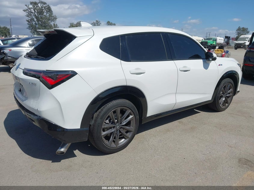2025 Acura Adx VIN 3HDSA1H59SM701372 IAAI salvage auction — FRONT & REAR, Salvage (California), sold $8,000 on 2026-08-09 (photo 4)