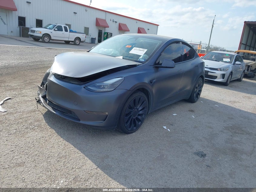 2023 Tesla Model y VIN 7SAYGDEFXPF802279 IAAI salvage auction — BIO HAZARD, Salvage Title, sold $9,550 on 2026-07-23 (photo 2)