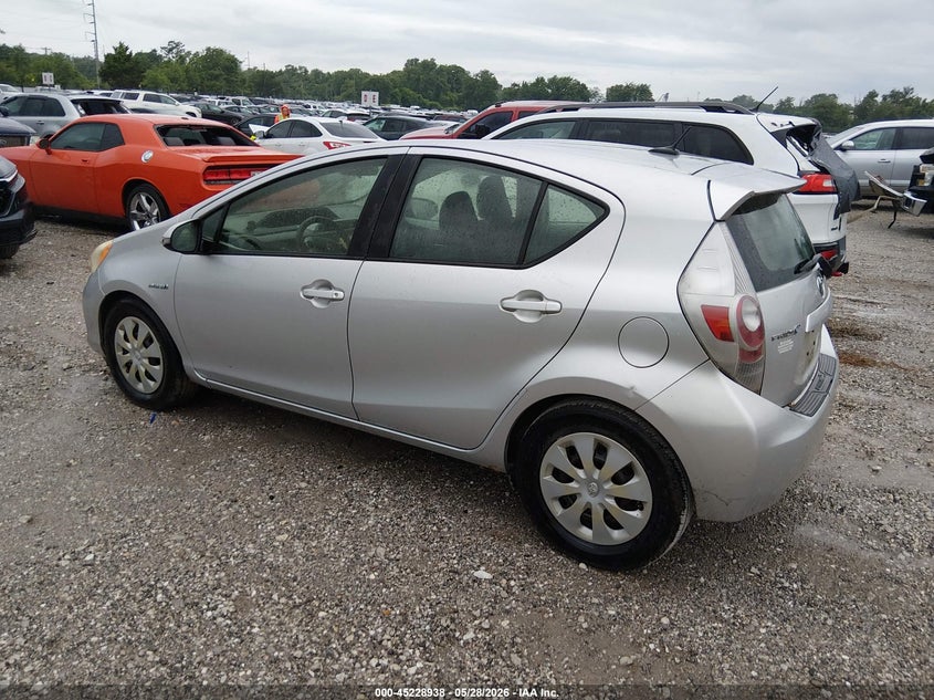 2012 Toyota Prius c VIN JTDKDTB35C1501244 IAAI salvage auction — HAIL, Clear (Missouri), sold $950 on 2026-07-06 (photo 3)