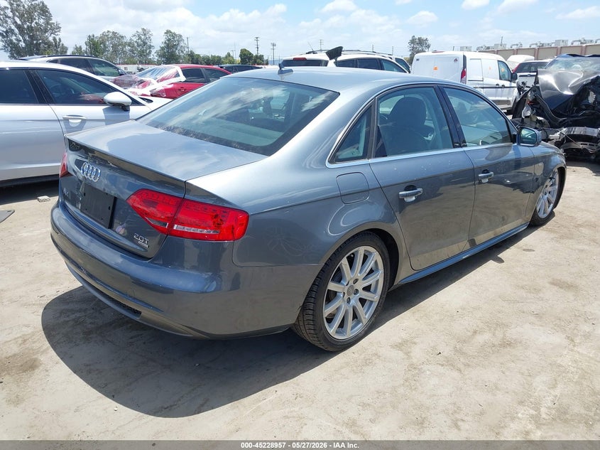 2012 Audi A4 VIN WAUFFAFL3CN013961 IAAI salvage auction — SUSPENSION, Salvage (California), sold $1,900 on 2026-07-15 (photo 4)