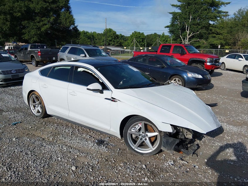 2019 Audi A5 VIN WAUENCF57KA098658 IAAI salvage auction — FRONT END, Salvage (Alabama), sold $725 on 2026-07-06 (photo 1)