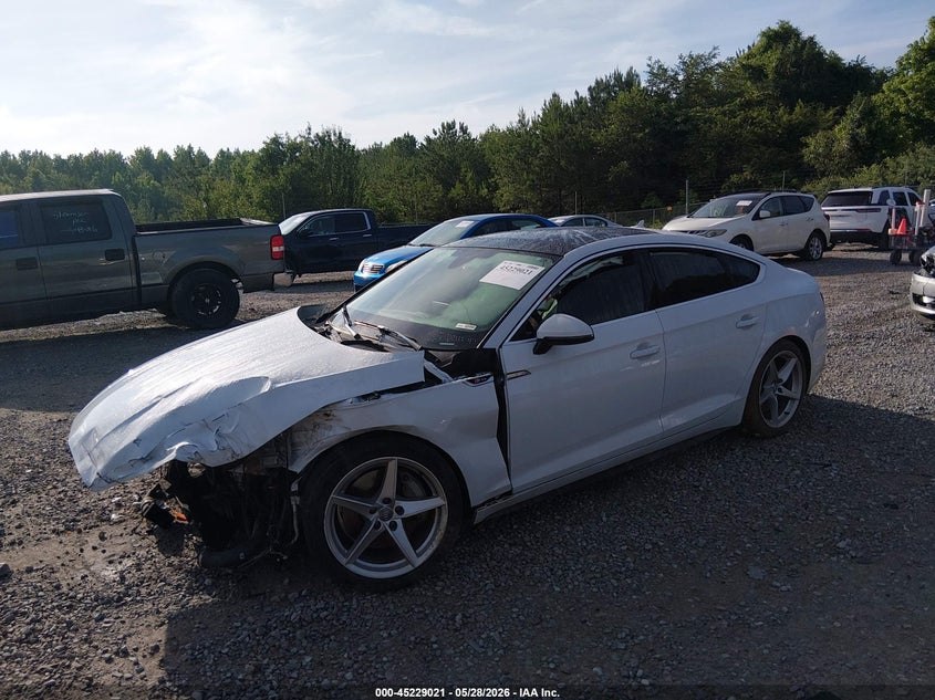 2019 Audi A5 VIN WAUENCF57KA098658 IAAI salvage auction — FRONT END, Salvage (Alabama), sold $725 on 2026-07-06 (photo 2)