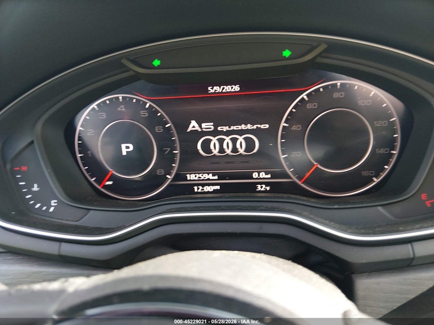 2019 Audi A5 VIN WAUENCF57KA098658 IAAI salvage auction — FRONT END, Salvage (Alabama), sold $725 on 2026-07-06 (photo 7)