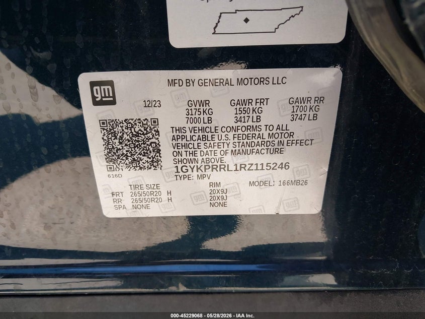 2024 Cadillac Lyriq VIN 1GYKPRRL1RZ115246 IAAI salvage auction — LEFT SIDE, Salvage Title, sold $11,600 on 2026-08-21 (photo 9)