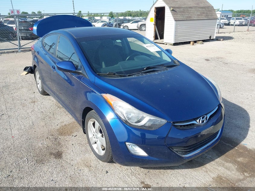 2013 Hyundai Elantra VIN KMHDH4AE8DU874893 IAAI salvage auction — REAR END, Salvage (Illinois), sold $750 on 2026-07-22 (photo 1)