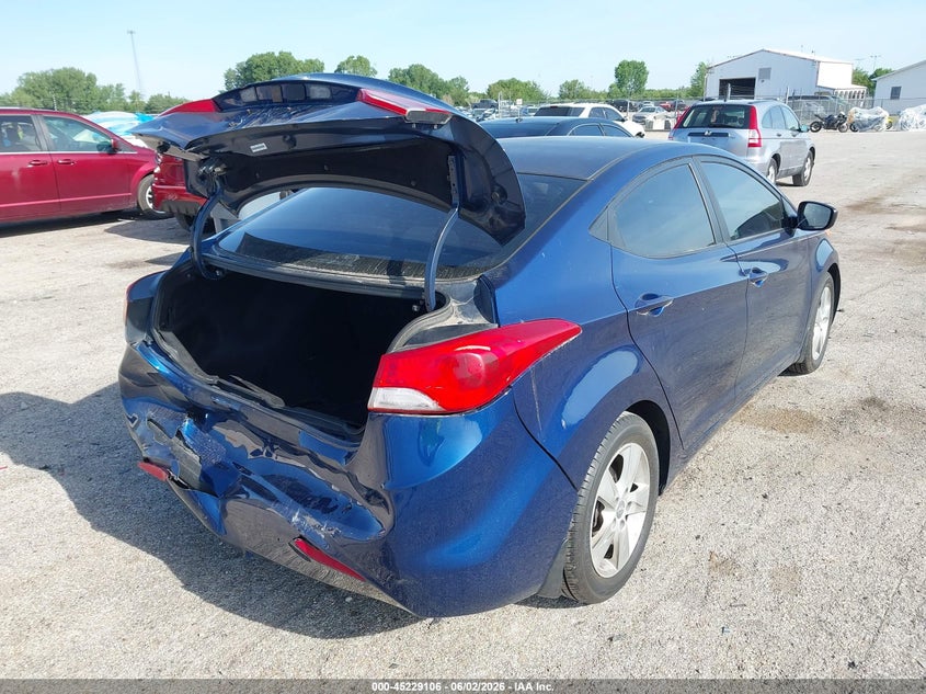 2013 Hyundai Elantra VIN KMHDH4AE8DU874893 IAAI salvage auction — REAR END, Salvage (Illinois), sold $750 on 2026-07-22 (photo 4)