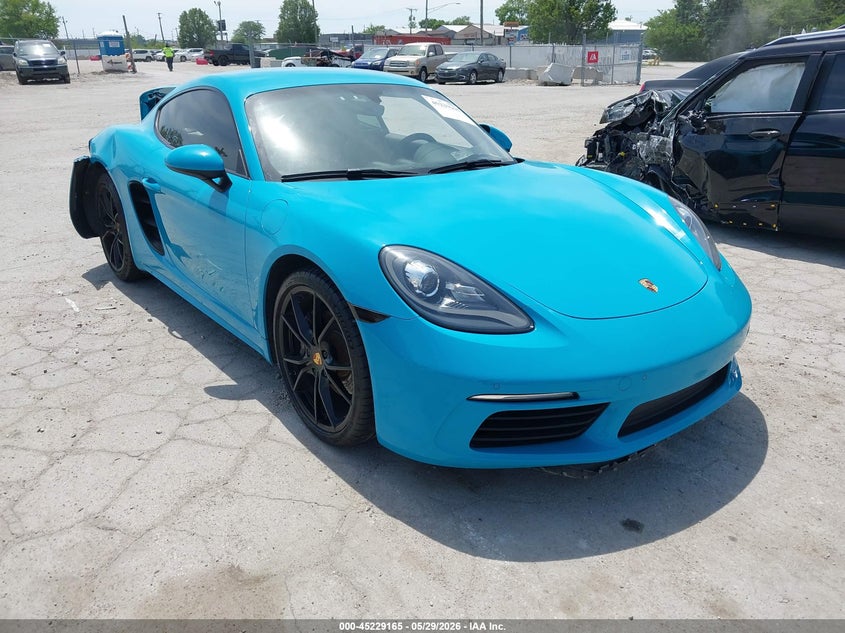 2017 Porsche 718 cayman VIN WP0AA2A82HS270784 IAAI salvage auction — REAR END, Salvage (Illinois), sold $13,250 on 2026-08-11 (photo 1)