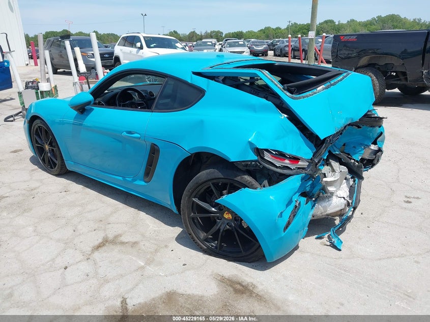 2017 Porsche 718 cayman VIN WP0AA2A82HS270784 IAAI salvage auction — REAR END, Salvage (Illinois), sold $13,250 on 2026-08-11 (photo 3)