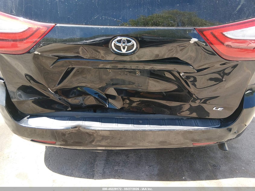 2015 Toyota Sienna VIN 5TDKK3DCXFS572417 IAAI salvage auction — REAR END, Salvage (Utah), sold $1,250 on 2026-07-30 (photo 6)