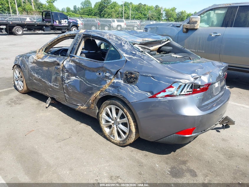 2015 Lexus Is VIN JTHBF1D28F5057551 IAAI salvage auction — BIOHAZARD/CHEMICAL, Salvage Title, sold $500 on 2026-07-09 (photo 3)