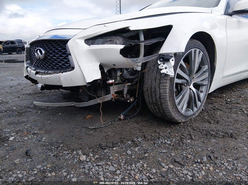 2021 Infiniti Q50 VIN JN1EV7CP9MM705647 IAAI salvage auction — FRONT END, Salvage Title, sold $3,800 on 2026-07-29 (photo 6)