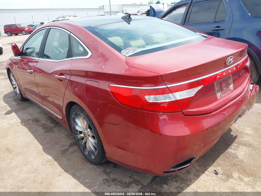 2012 Hyundai Azera VIN KMHFH4JG1CA163515 IAAI salvage auction — REAR END, Clear (Oklahoma), sold $1,000 on 2026-07-22 (photo 3)