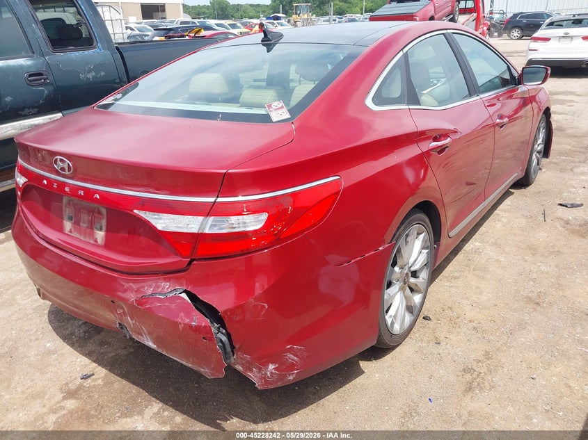 2012 Hyundai Azera VIN KMHFH4JG1CA163515 IAAI salvage auction — REAR END, Clear (Oklahoma), sold $1,000 on 2026-07-22 (photo 4)
