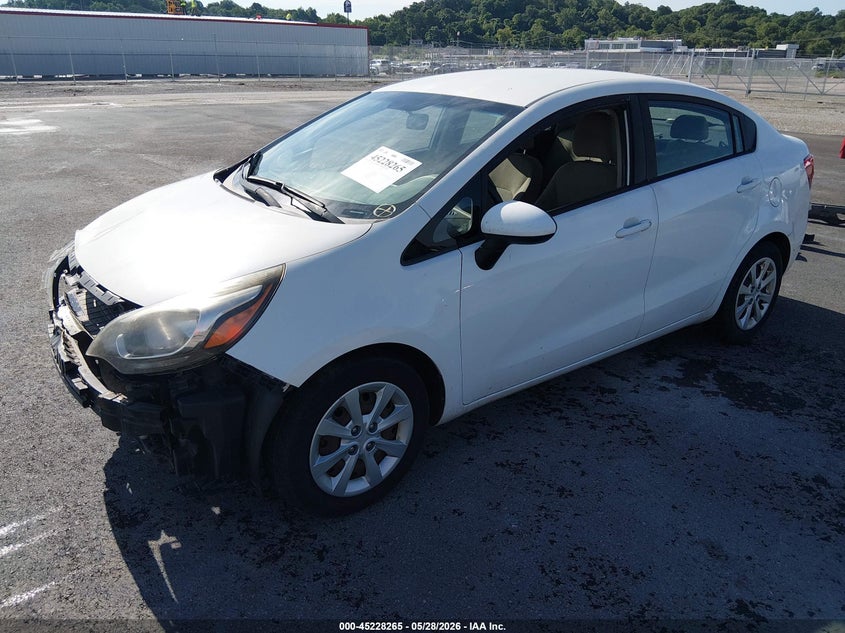 2014 Kia Rio VIN KNADM4A34E6419878 IAAI salvage auction — RIGHT FRONT, Salvage (Illinois), sold $250 on 2026-07-14 (photo 2)