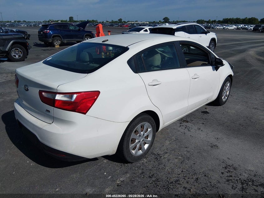 2014 Kia Rio VIN KNADM4A34E6419878 IAAI salvage auction — RIGHT FRONT, Salvage (Illinois), sold $250 on 2026-07-14 (photo 4)