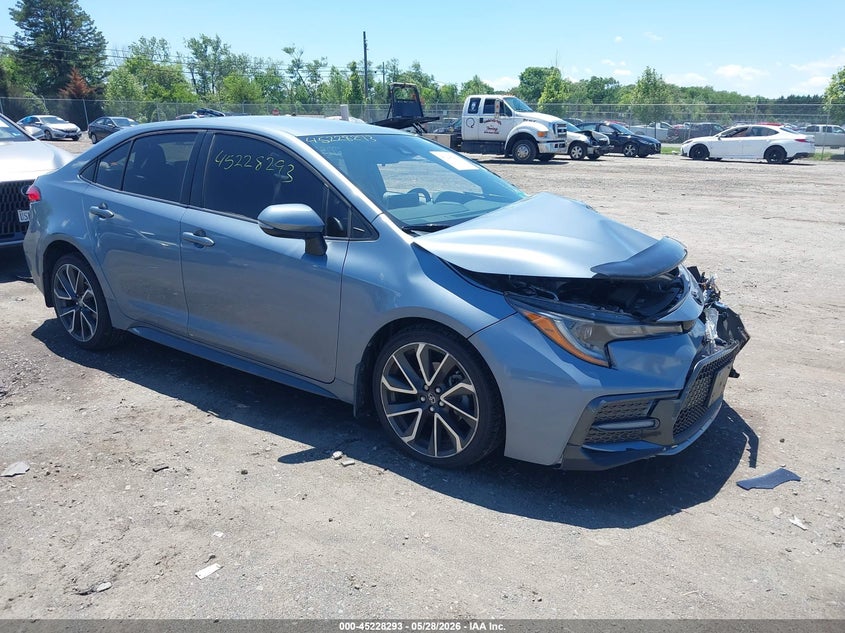 2021 Toyota Corolla VIN JTDS4MCE6MJ076060 IAAI salvage auction — LEFT FRONT, Salvage (Virginia), sold $5,400 on 2026-07-07 (photo 1)