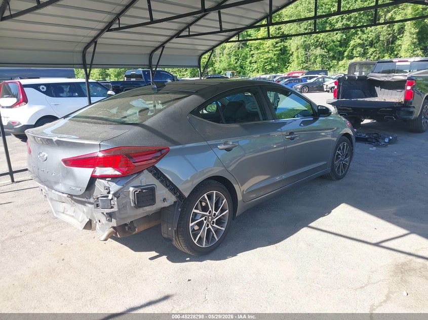 2019 Hyundai Elantra VIN KMHD84LF6KU811391 IAAI salvage auction — REAR END, Salvage Title, sold $3,300 on 2026-07-30 (photo 4)