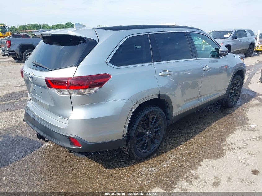 2019 Toyota Highlander VIN 5TDJZRFH6KS614692 IAAI salvage auction — LEFT REAR, Salvage Title, sold $10,900 on 2026-07-21 (photo 4)