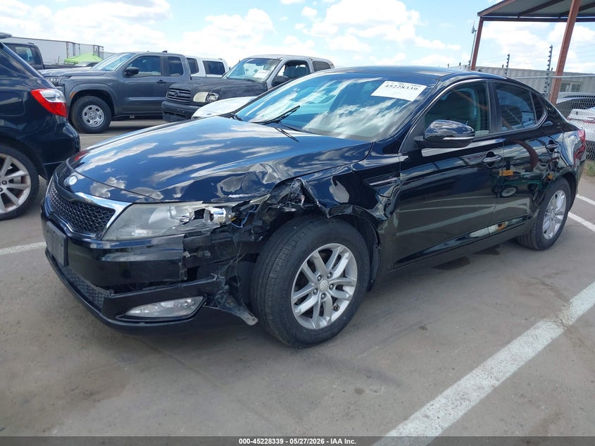 2013 Kia Optima VIN 5XXGM4A77DG191345 IAAI salvage auction — LEFT FRONT, Salvage Title, sold $1,050 on 2026-09-24 (photo 2)