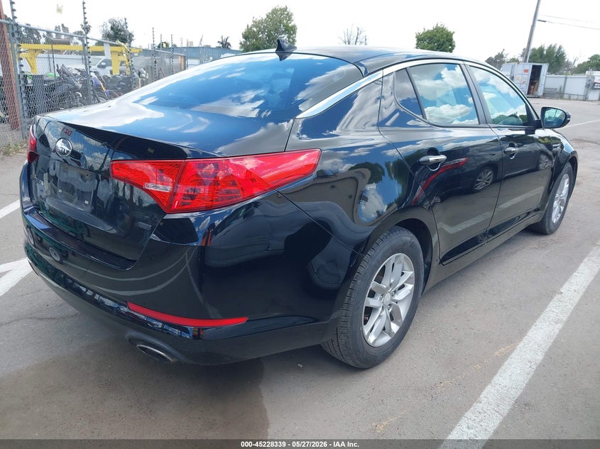 2013 Kia Optima VIN 5XXGM4A77DG191345 IAAI salvage auction — LEFT FRONT, Salvage Title, sold $1,050 on 2026-09-24 (photo 4)
