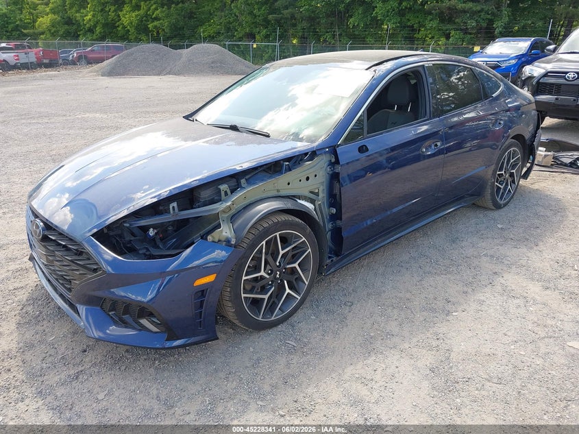 2021 Hyundai Sonata VIN 5NPEK4JC4MH106251 IAAI salvage auction — HAIL, Salvage Title, sold $5,600 on 2026-07-27 (photo 2)