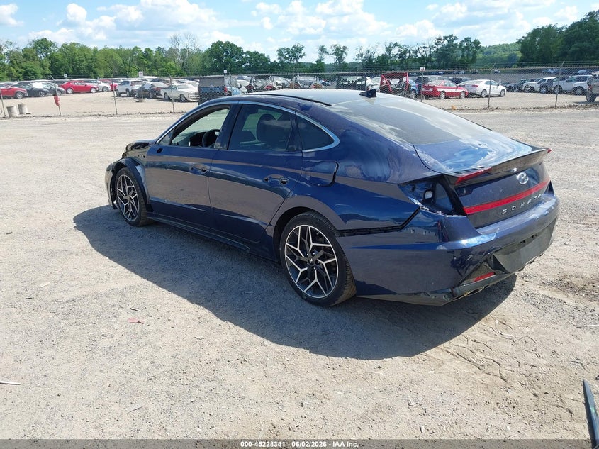 2021 Hyundai Sonata VIN 5NPEK4JC4MH106251 IAAI salvage auction — HAIL, Salvage Title, sold $5,600 on 2026-07-27 (photo 3)