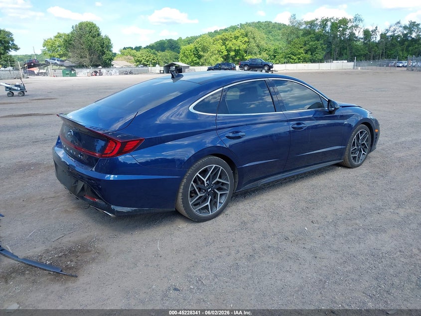 2021 Hyundai Sonata VIN 5NPEK4JC4MH106251 IAAI salvage auction — HAIL, Salvage Title, sold $5,600 on 2026-07-27 (photo 4)