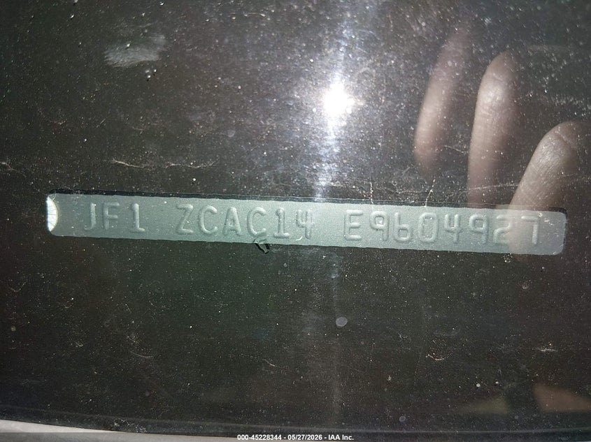 2014 Subaru Brz VIN JF1ZCAC14E9604927 IAAI salvage auction — REAR END, Salvage (Colorado), sold $25 on 2026-07-29 (photo 9)