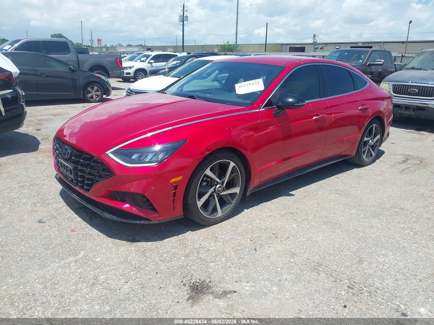 2021 Hyundai Sonata VIN 5NPEJ4J29MH118213 IAAI salvage auction — HAIL, Original (Texas), sold $9,050 on 2026-07-29 (photo 2)