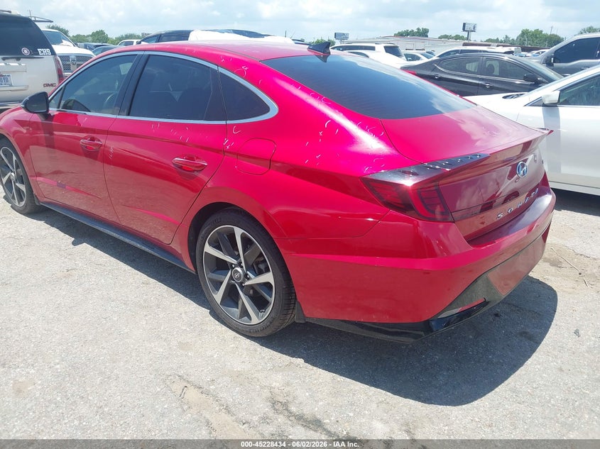 2021 Hyundai Sonata VIN 5NPEJ4J29MH118213 IAAI salvage auction — HAIL, Original (Texas), sold $9,050 on 2026-07-29 (photo 3)