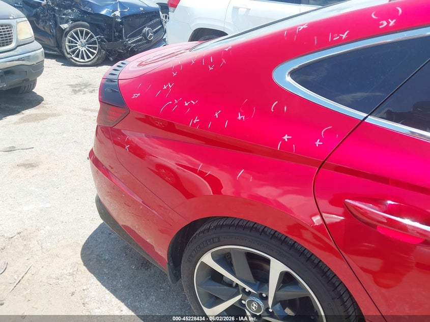 2021 Hyundai Sonata VIN 5NPEJ4J29MH118213 IAAI salvage auction — HAIL, Original (Texas), sold $9,050 on 2026-07-29 (photo 6)