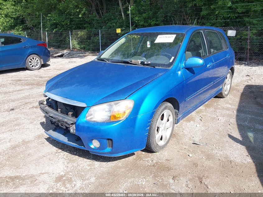 2007 Kia Spectra VIN KNAFE161075005291 IAAI salvage auction — FRONT END, Clear (Indiana), sold $800 on 2026-07-15 (photo 2)