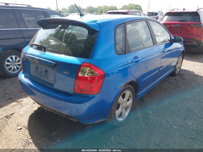2007 Kia Spectra VIN KNAFE161075005291 IAAI salvage auction — FRONT END, Clear (Indiana), sold $800 on 2026-07-15 (photo 4)