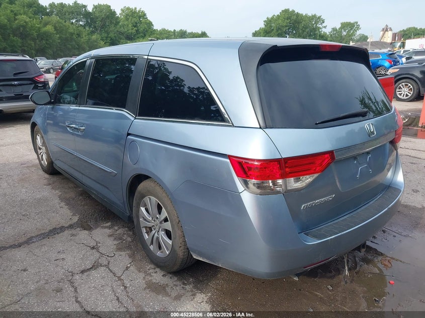 2014 Honda Odyssey VIN 5FNRL5H46EB057900 IAAI salvage auction — HAIL, Salvage (Kansas), sold $1,525 on 2026-07-05 (photo 3)