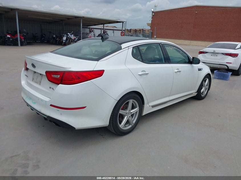 2014 Kia Optima VIN 5XXGR4A67EG278835 IAAI salvage auction — FRONT END, Original (Texas), sold $2,650 on 2026-07-22 (photo 4)