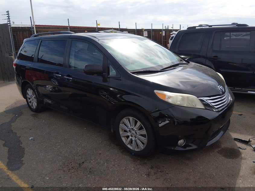 2011 Toyota Sienna VIN 5TDDK3DC7BS002894 IAAI salvage auction — LEFT REAR, Clear (Virginia), sold $3,150 on 2026-07-14 (photo 1)