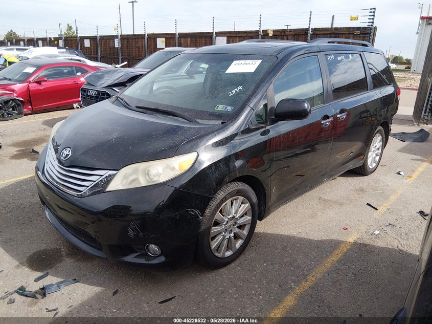 2011 Toyota Sienna VIN 5TDDK3DC7BS002894 IAAI salvage auction — LEFT REAR, Clear (Virginia), sold $3,150 on 2026-07-14 (photo 2)