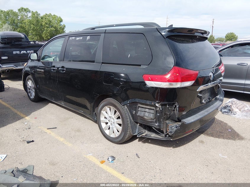2011 Toyota Sienna VIN 5TDDK3DC7BS002894 IAAI salvage auction — LEFT REAR, Clear (Virginia), sold $3,150 on 2026-07-14 (photo 3)