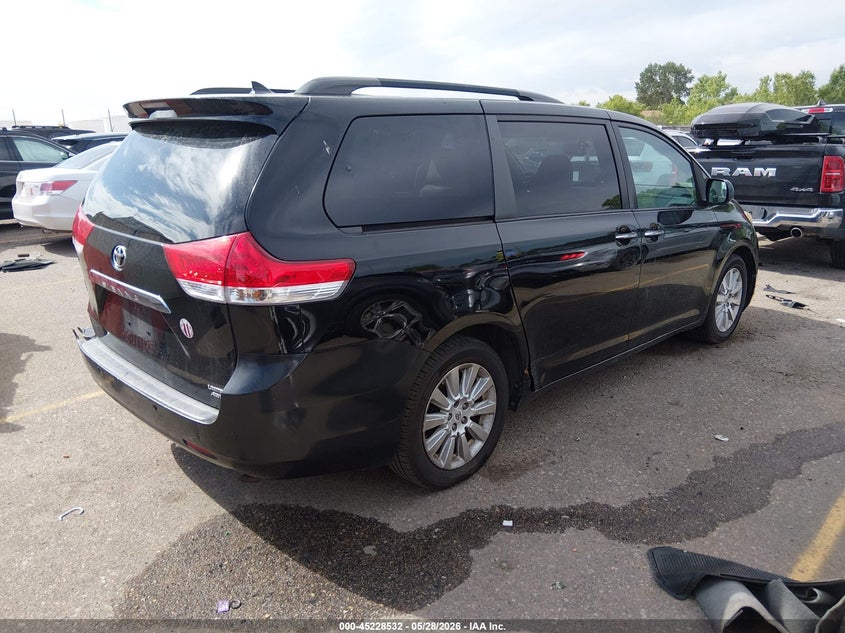 2011 Toyota Sienna VIN 5TDDK3DC7BS002894 IAAI salvage auction — LEFT REAR, Clear (Virginia), sold $3,150 on 2026-07-14 (photo 4)