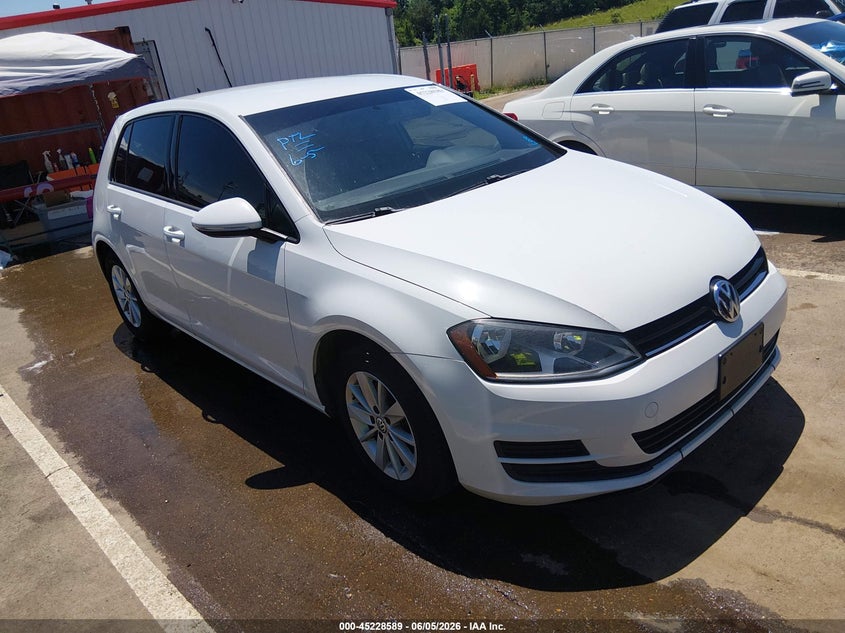 2015 Volkswagen Golf VIN 3VW217AU4FM013076 IAAI salvage auction — SIDE, Salvage (Mississippi), sold $1,650 on 2026-07-10 (photo 1)
