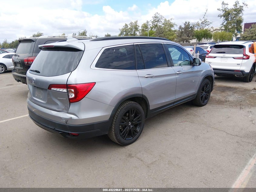2022 Honda Pilot VIN 5FNYF5H27NB010957 IAAI salvage auction — LEFT SIDE, Salvage (California), sold $7,100 on 2026-07-29 (photo 4)