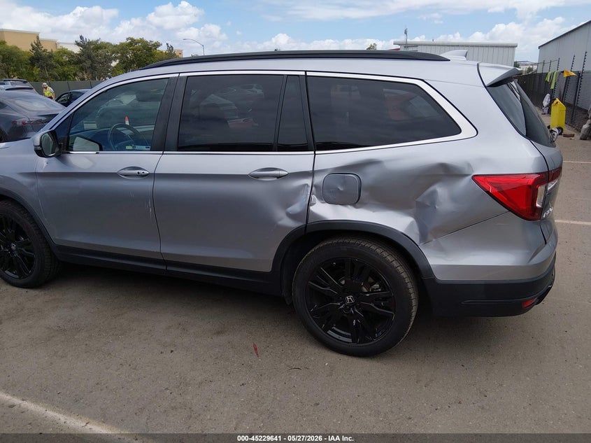 2022 Honda Pilot VIN 5FNYF5H27NB010957 IAAI salvage auction — LEFT SIDE, Salvage (California), sold $7,100 on 2026-07-29 (photo 6)