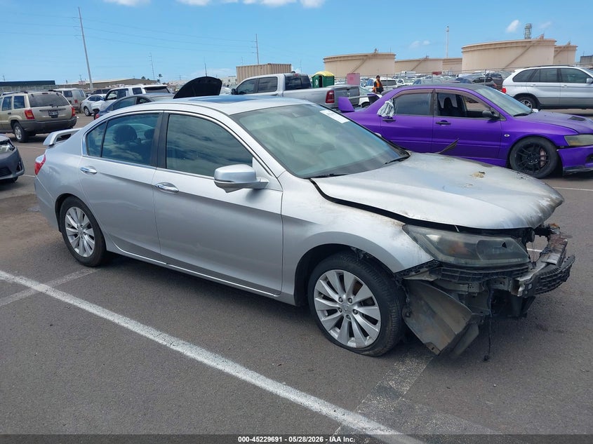 2015 Honda Accord VIN 1HGCR2F88FA102453 IAAI salvage auction — ENGINE BURN, Salvage Title, sold $25 on 2026-07-21 (photo 1)