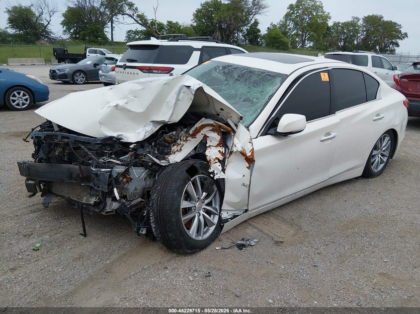 2017 Infiniti Q50 VIN JN1EV7AR3HM831674 IAAI salvage auction — NORMAL WEAR, Certificate Of Title (Nebraska), sold $575 on 2026-07-16 (photo 2)